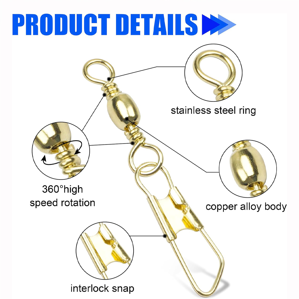 50 pezzi barile da pesca in or - Fishing Equipment Cheap recensione e prezzo