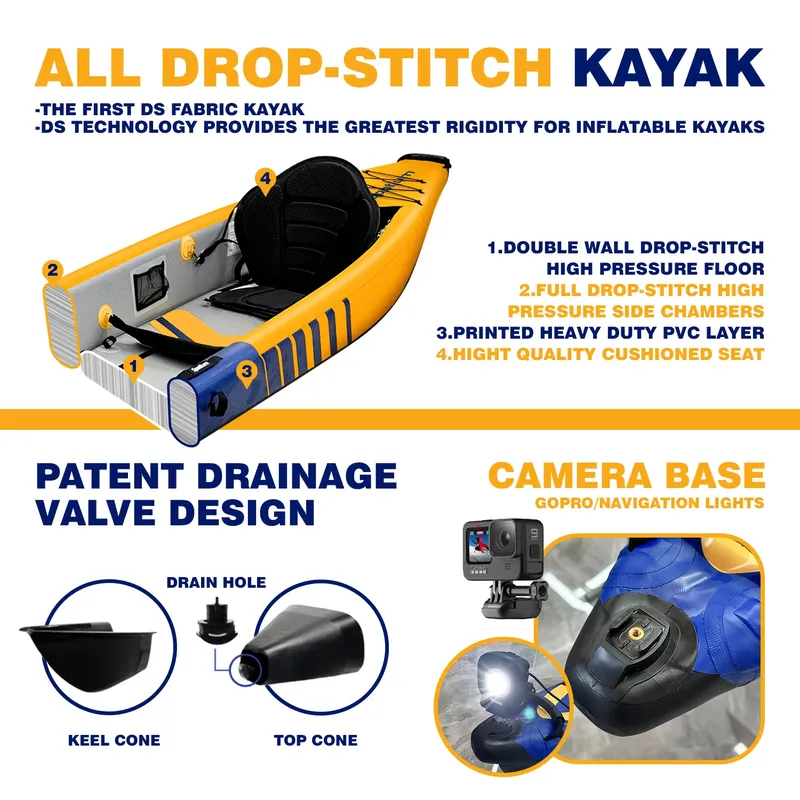 Nuovo Kayak Gonfiabile di Alta - Fishing Equipment Brands recensione e prezzo
